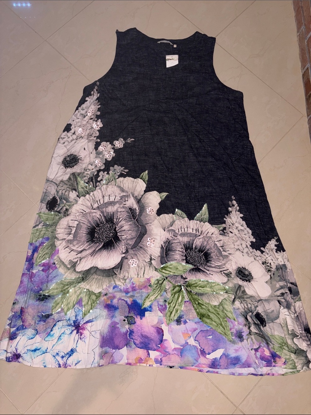 Nwt Soft Surroundings beaded floral Dress Sz 3X